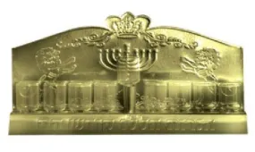 Metal Strip Menorah W/Back.