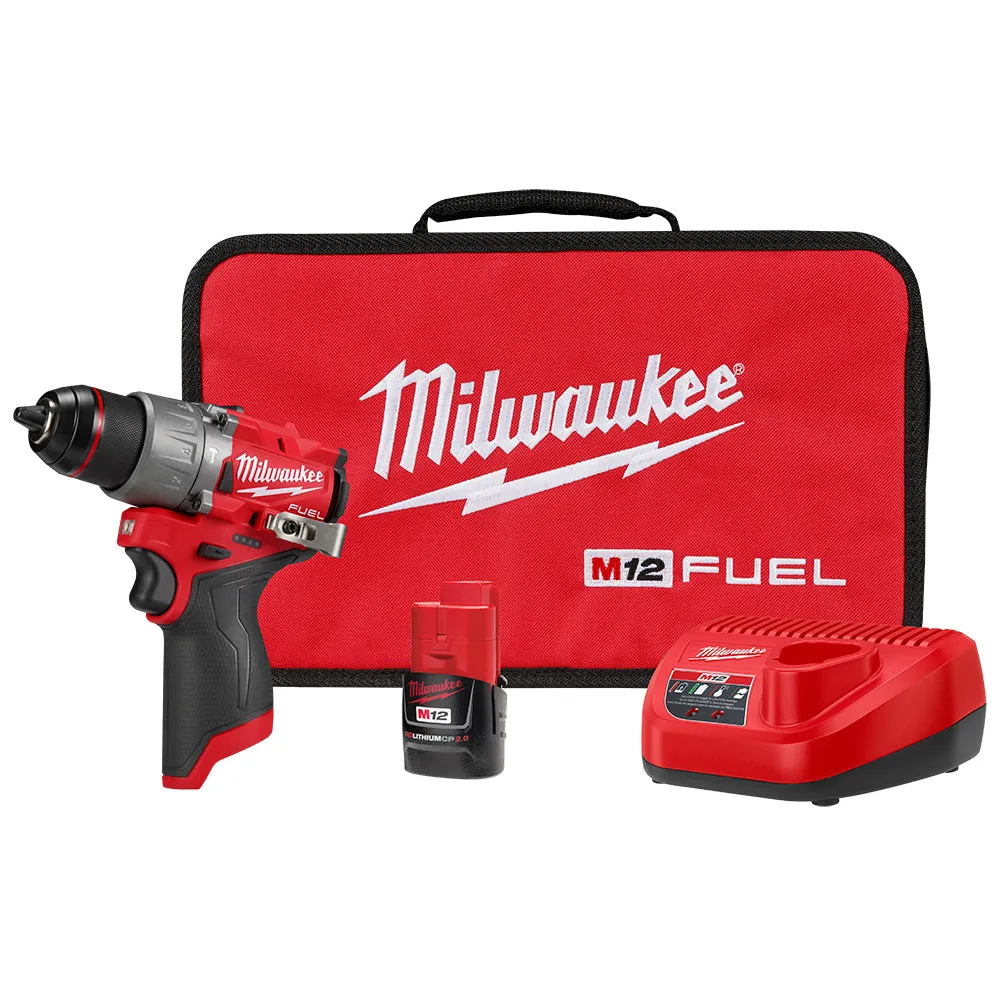 Milwaukee 3404-21 M12 FUEL 12V 1/2" Brushless Cordless Hammer Drill/Driver Kit