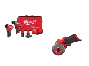 Milwaukee 3497-22COT M12 FUEL 12V 2-Tool Combo Kit w/ M12 Cutt Off Tool