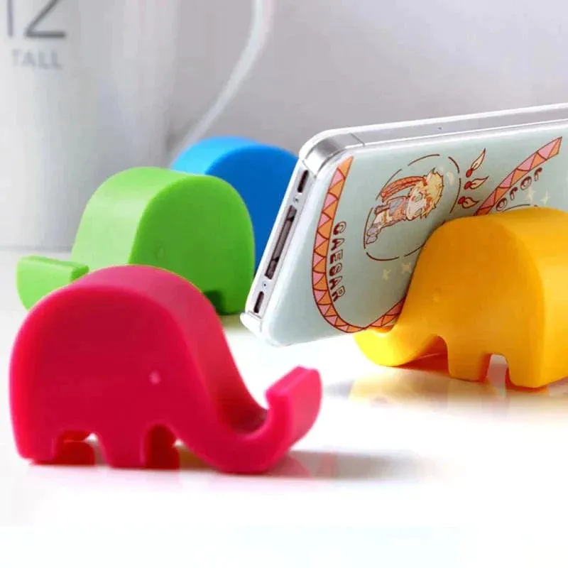 Mini Elephant Table Phone Holder Desk Mount Stand ( Pack Of 4 )