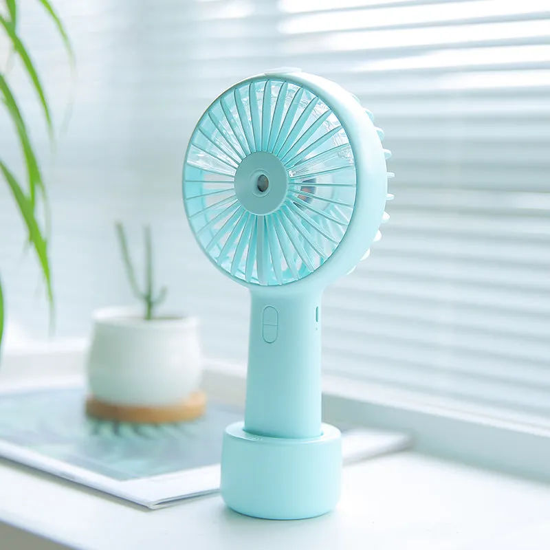 Mini fan hanging neck handheld spray usb atomization cooling fan hydrating desktop students