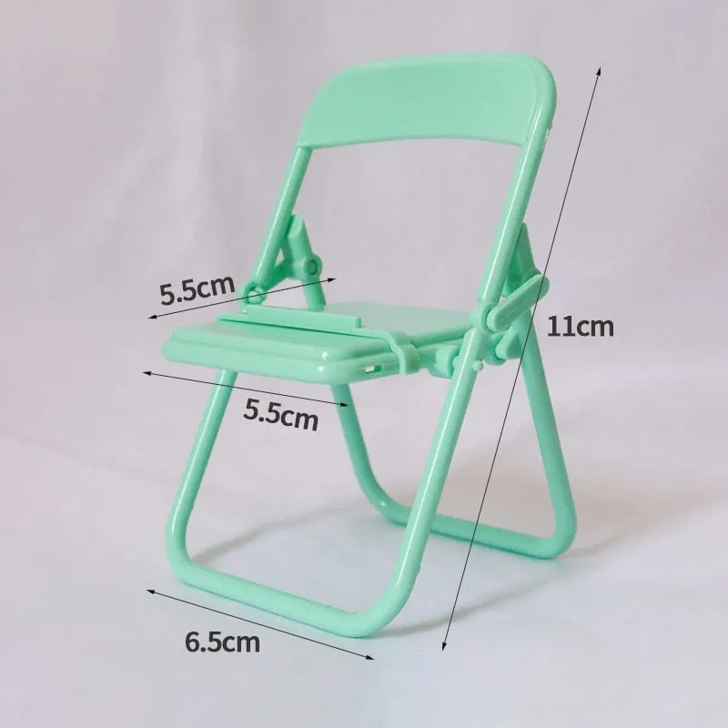 Mini Folding Chair Creative Phone Holder