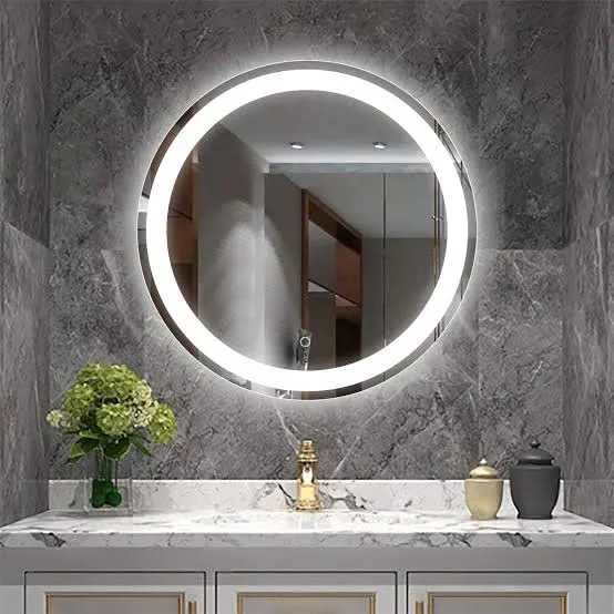 Mirrors Warm White Led Mirror Wall Mounted (Pack of 1) (21x21)