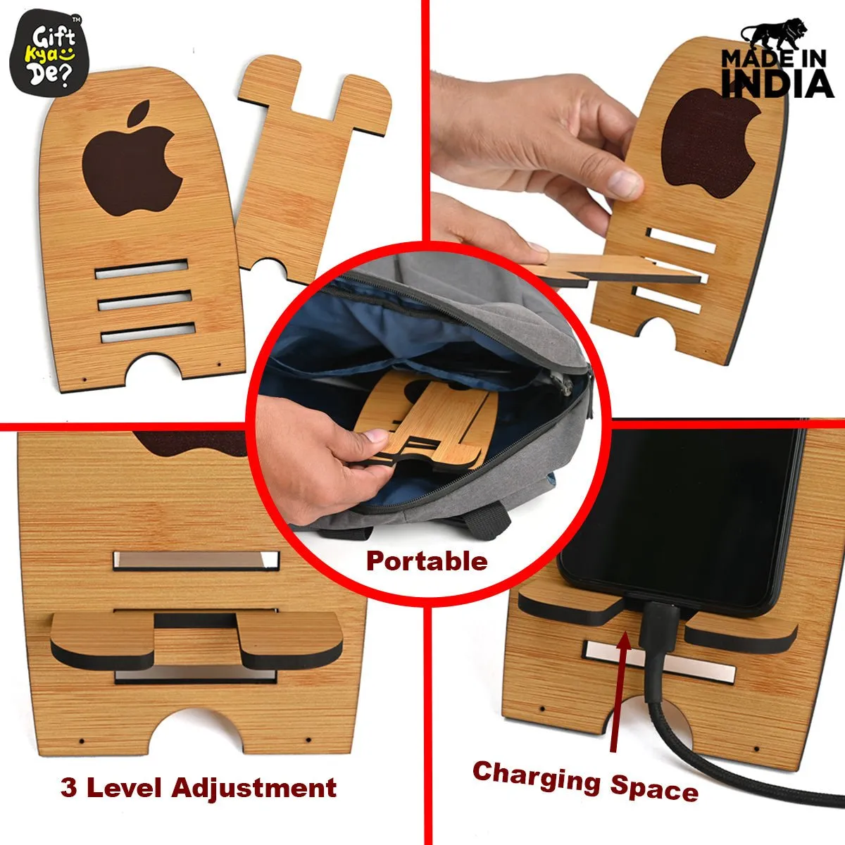 Mobile Stand With 3 Level | Mobile Holder for Table | Compatible with All Mobile Phones