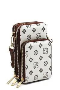 Monogrammed crossbody cell phone purse