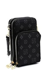 Monogrammed crossbody cell phone purse