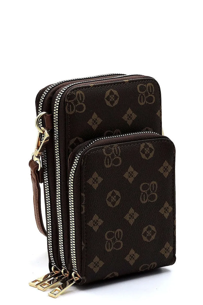 Monogrammed crossbody cell phone purse