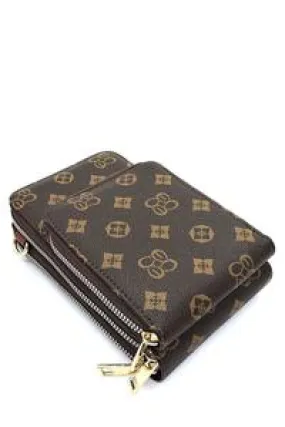 Monogrammed crossbody cell phone purse