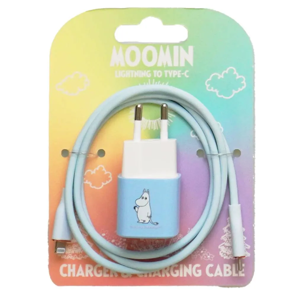 Moomintroll Charger Set Lightning 20W - Happy Orange