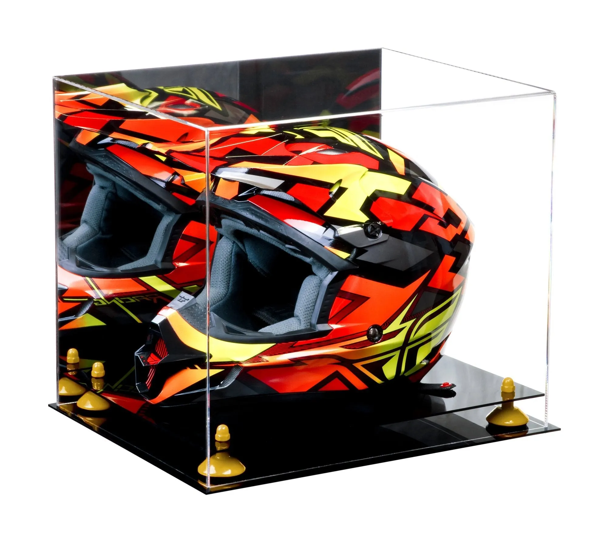 Motorcycle Nascar or Motocross Racing Helmet Display Case - Mirror No Wall Mount (A024/V61)