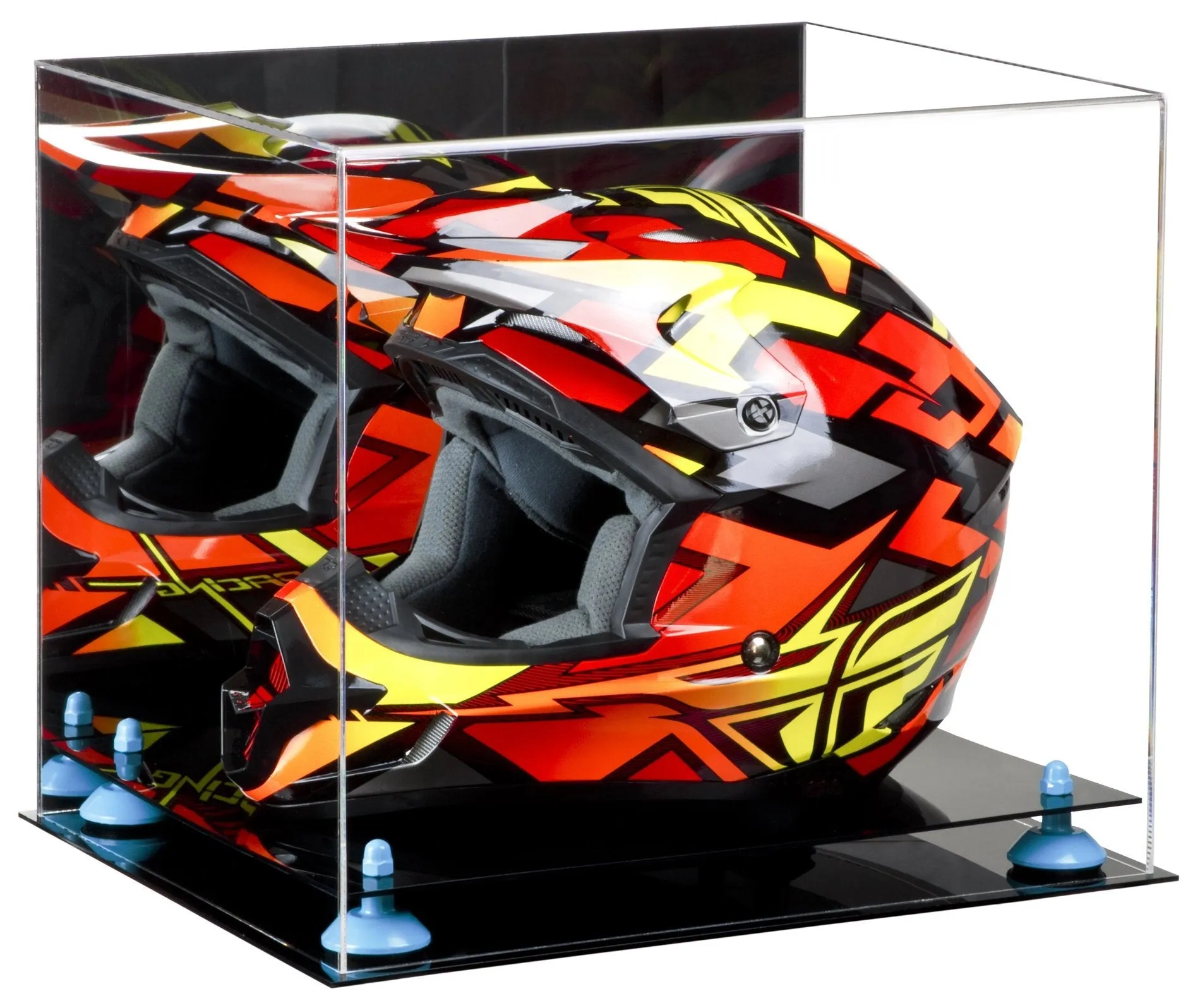 Motorcycle Nascar or Motocross Racing Helmet Display Case - Mirror No Wall Mount (A024/V61)