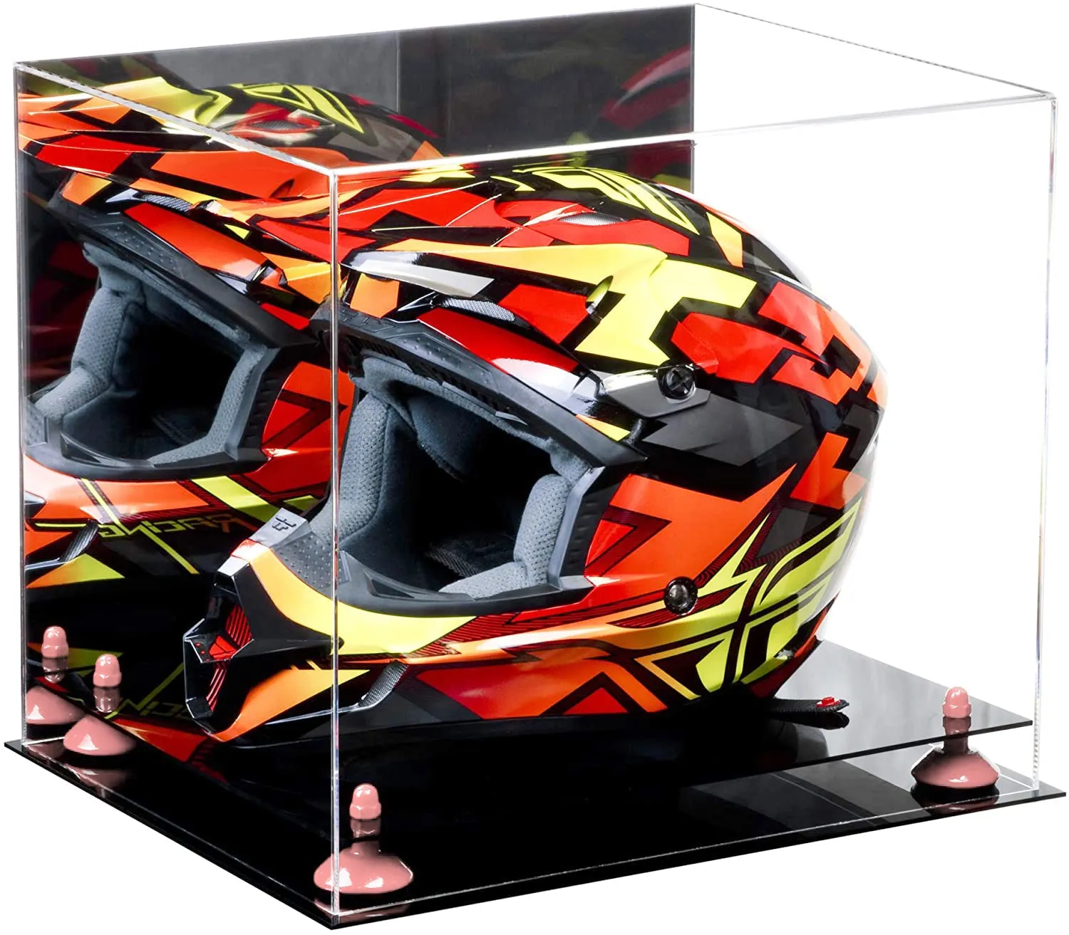 Motorcycle Nascar or Motocross Racing Helmet Display Case - Mirror No Wall Mount (A024/V61)