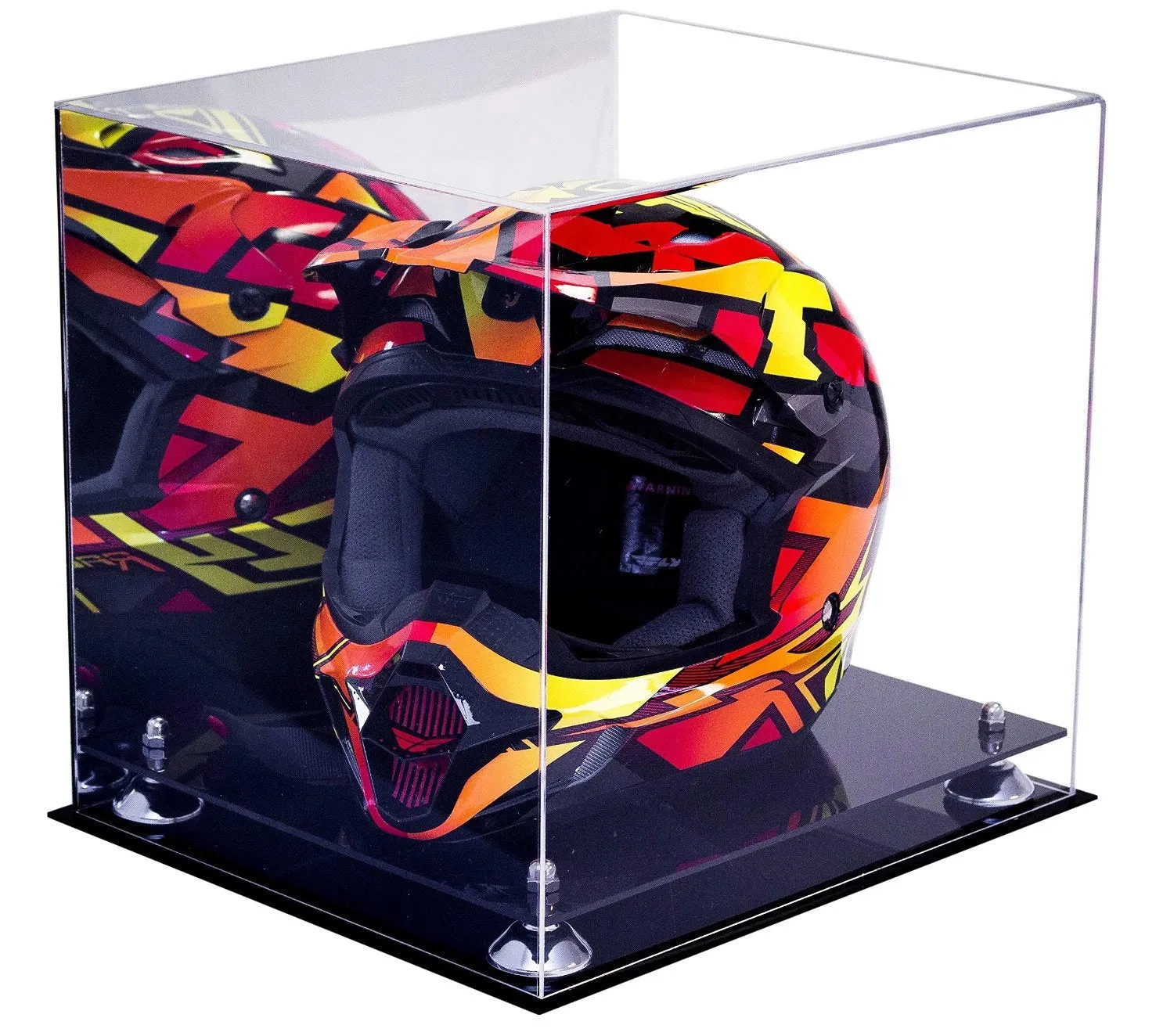 Motorcycle Nascar or Motocross Racing Helmet Display Case - Mirror No Wall Mount (A024/V61)