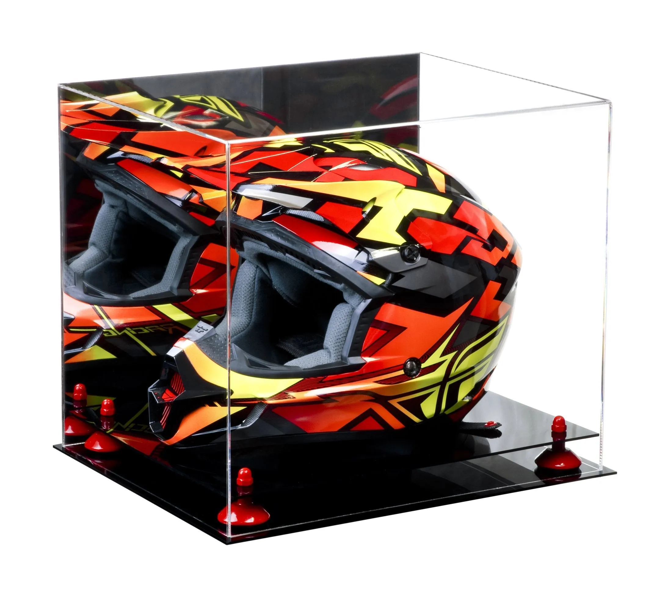 Motorcycle Nascar or Motocross Racing Helmet Display Case - Mirror No Wall Mount (A024/V61)