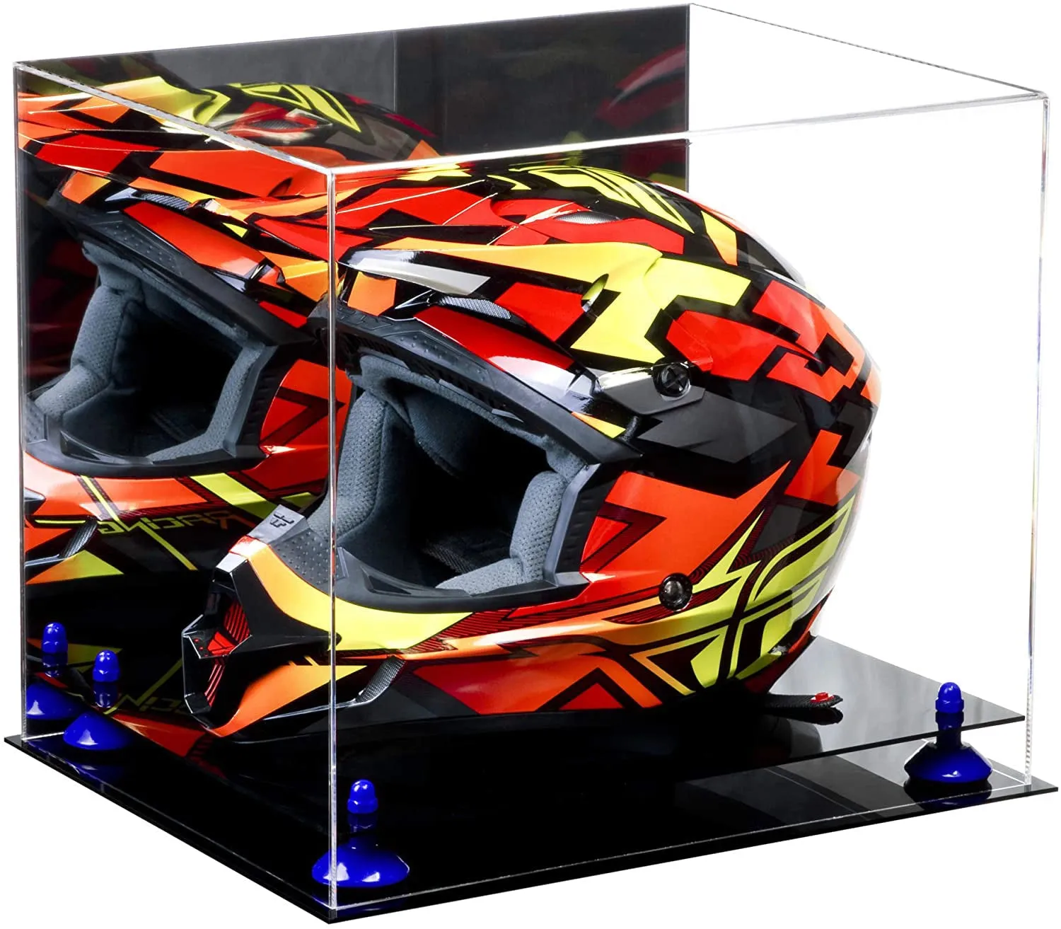 Motorcycle Nascar or Motocross Racing Helmet Display Case - Mirror No Wall Mount (A024/V61)