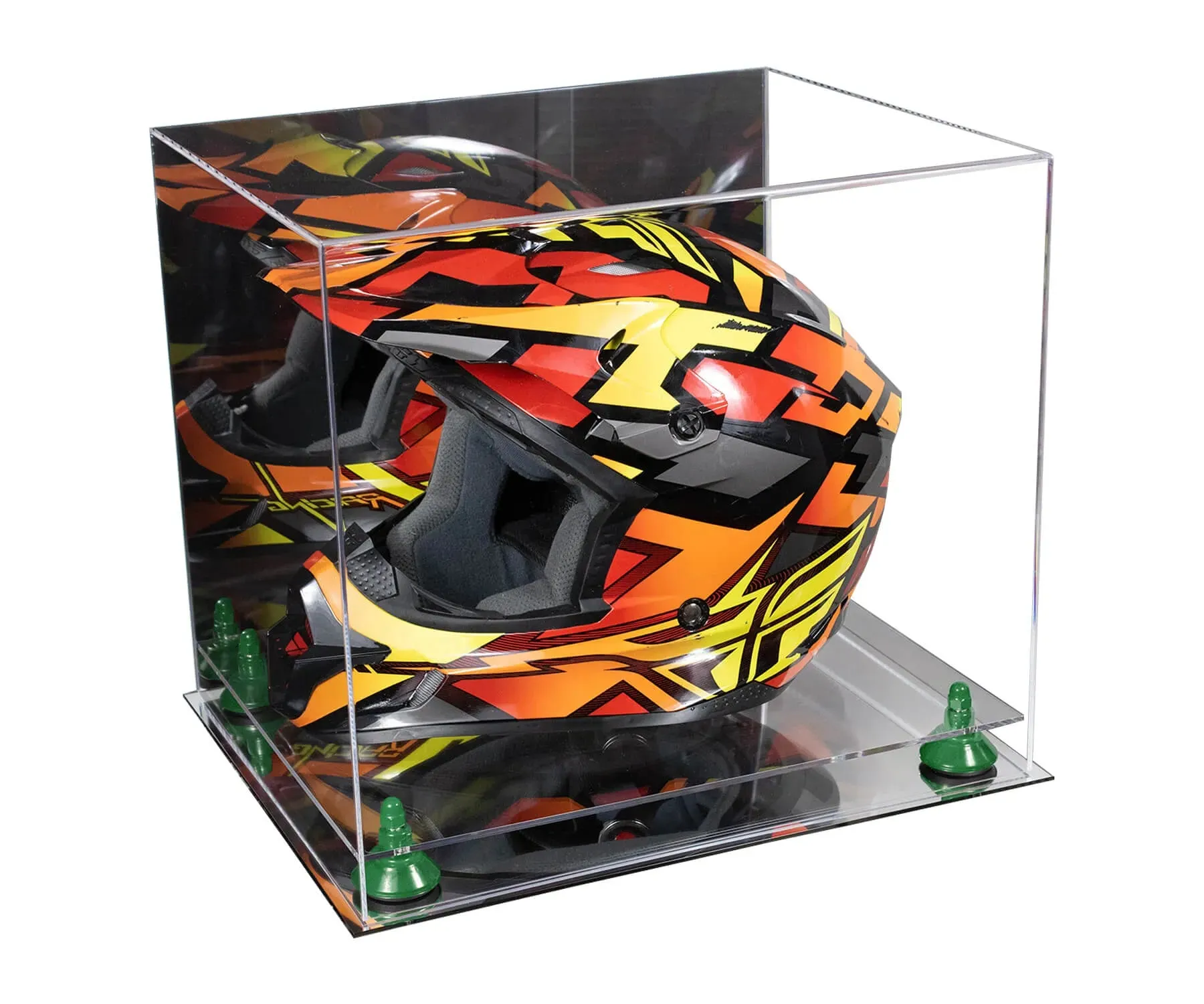 Motorcycle Nascar or Motocross Racing Helmet Display Case - Mirror No Wall Mount (A024/V61)