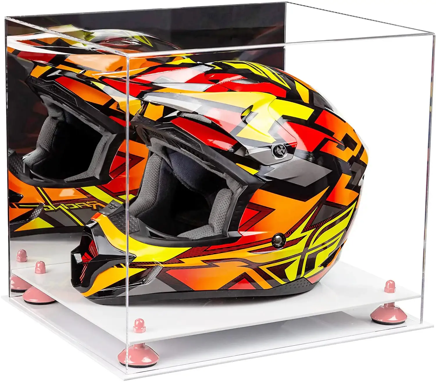 Motorcycle Nascar or Motocross Racing Helmet Display Case - Mirror No Wall Mount (A024/V61)