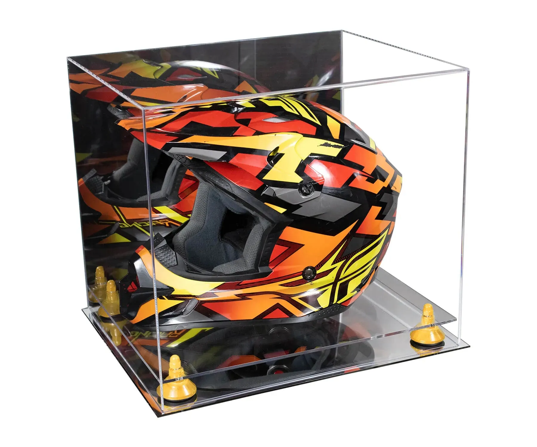 Motorcycle Nascar or Motocross Racing Helmet Display Case - Mirror No Wall Mount (A024/V61)