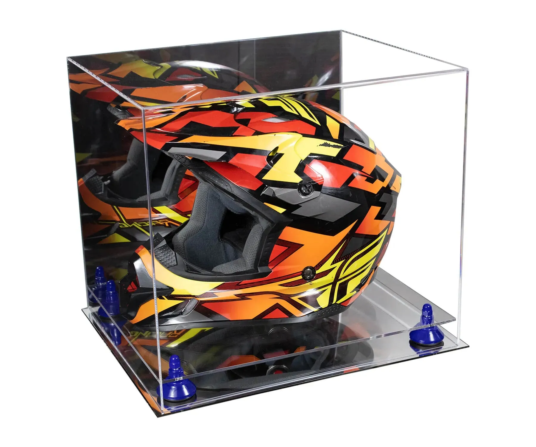 Motorcycle Nascar or Motocross Racing Helmet Display Case - Mirror No Wall Mount (A024/V61)