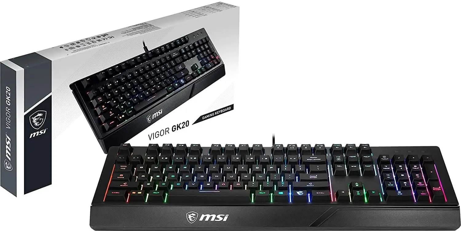 MSI VIGOR GK20 BACKLIT RGB WIRED KEYBOARD