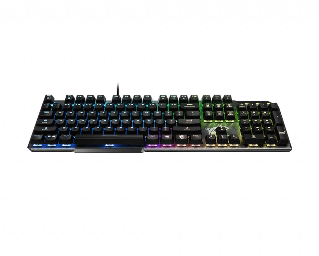 Msi Vigor Gk50 Elite Bw De Gaming Keyboard Qwertz Kalih Box White Switches Black