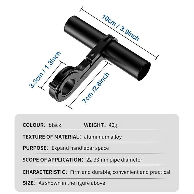 Multifunctional Bicycle Handlebar Extender, Lightweight and Durable Handlebar Extension Bracket