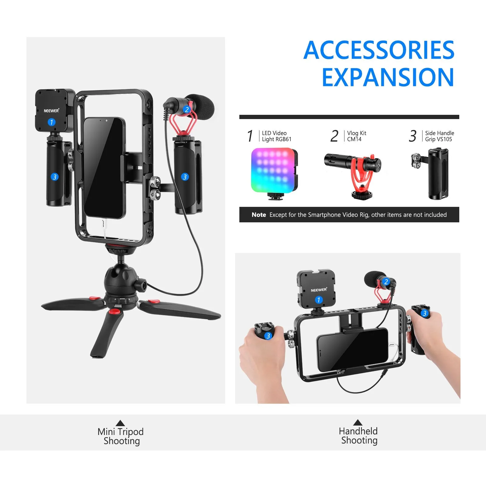 NEEWER CG100 All Metal Smartphone Video Rig