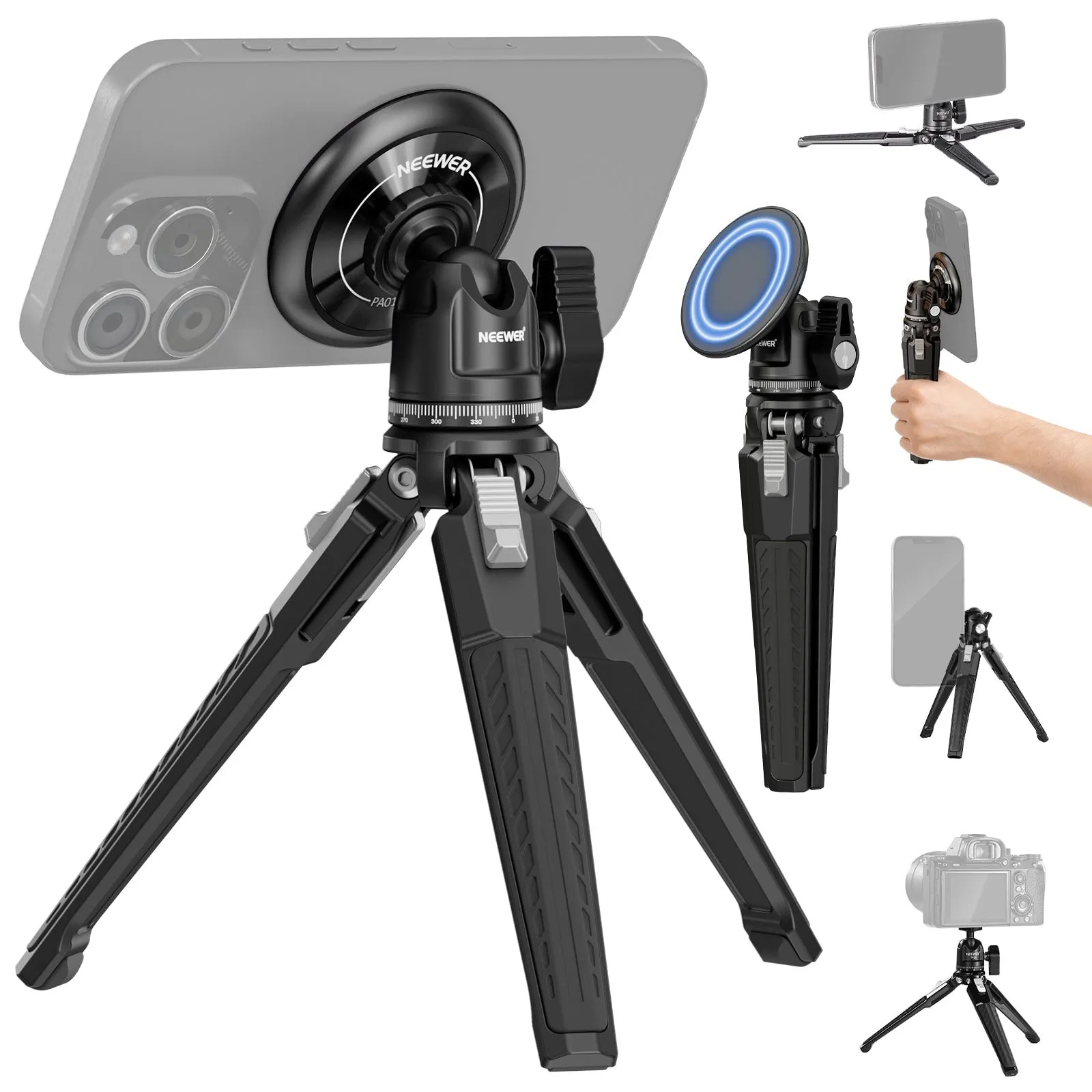 NEEWER PA010 TP29 Magnetic Phone Tripod Set For MagSafe iPhone