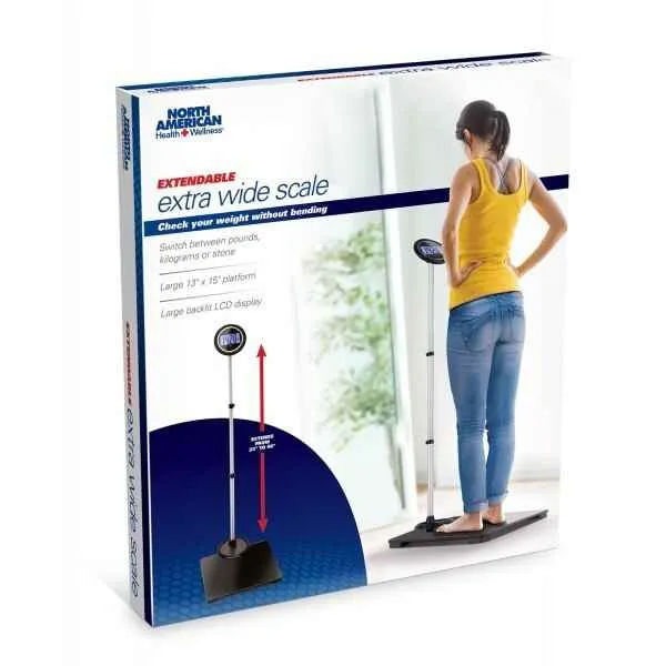 North American Health   Wellness Extendable Extra Wide Scale