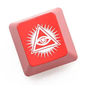 Novelty Shine Through Keycaps ABS Etched black red esc Eye of Providence