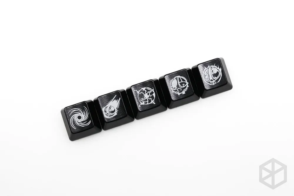 Novelty Shine Through Keycaps ABS Etched lol black red r2 hero skill Morgana Team