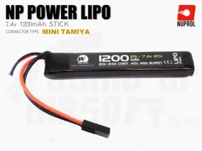 Nuprol NP Power LiPo Battery 1200mah 7.4v 20c Stick (8051) - Tamiya