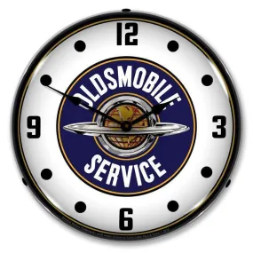 Oldsmobile Service Backlit LED Clock