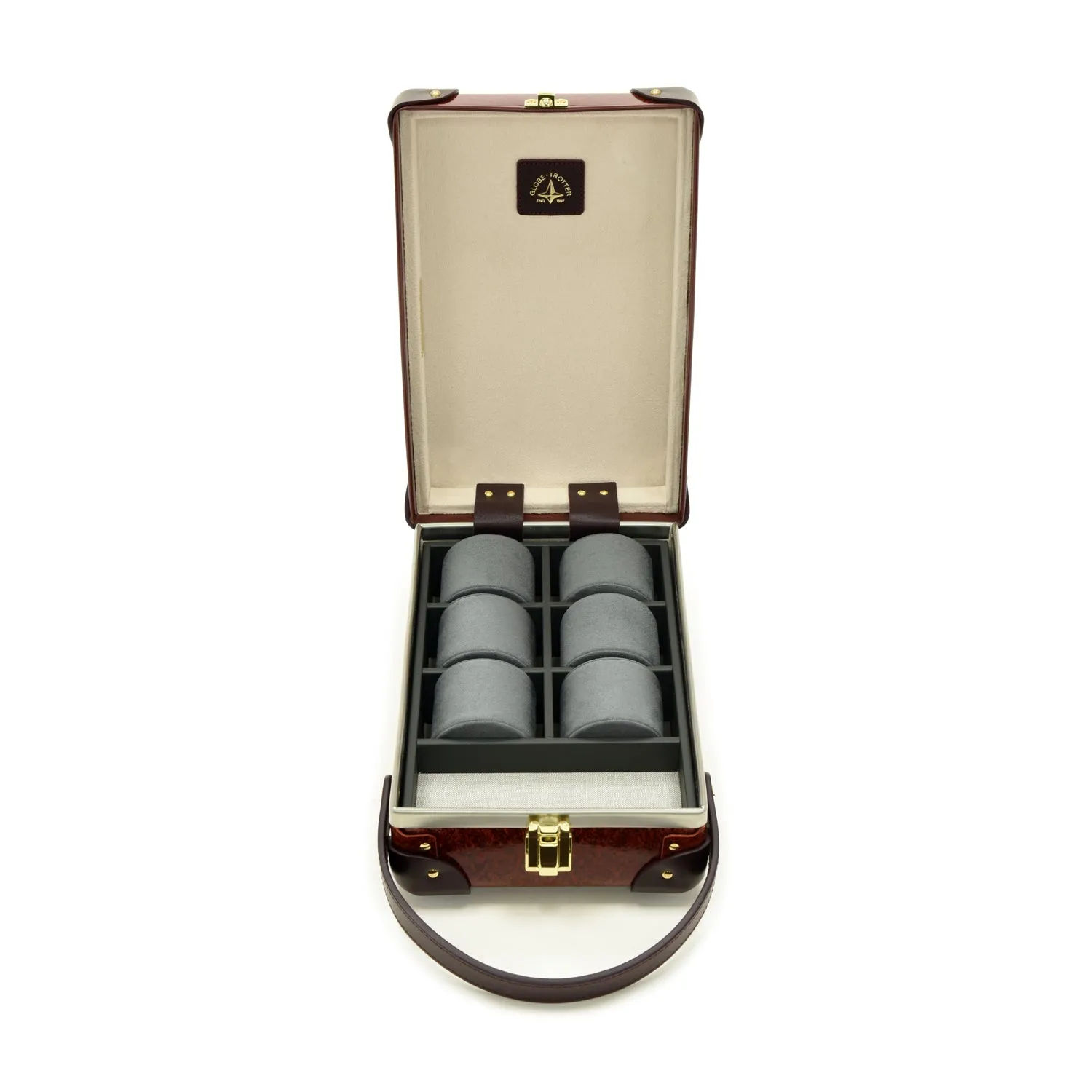 Orient · 6-Slot Watch Case | Urushi/Burgundy