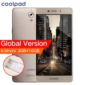 Original Global Version Coolpad E502 4G LTE Mobile Phone 5.5 inch 3GB RAM 16GB ROM MTK Quad Core Dual SIM Cards Android 6.0