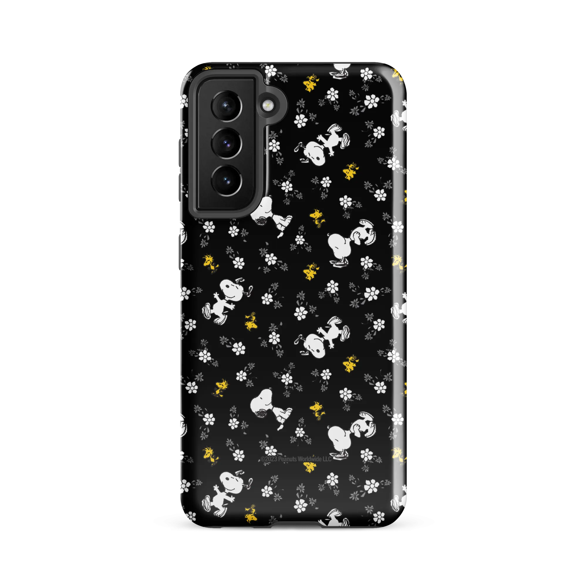 Peanuts Woodstock and Snoopy Floral Pattern Samsung Tough Case