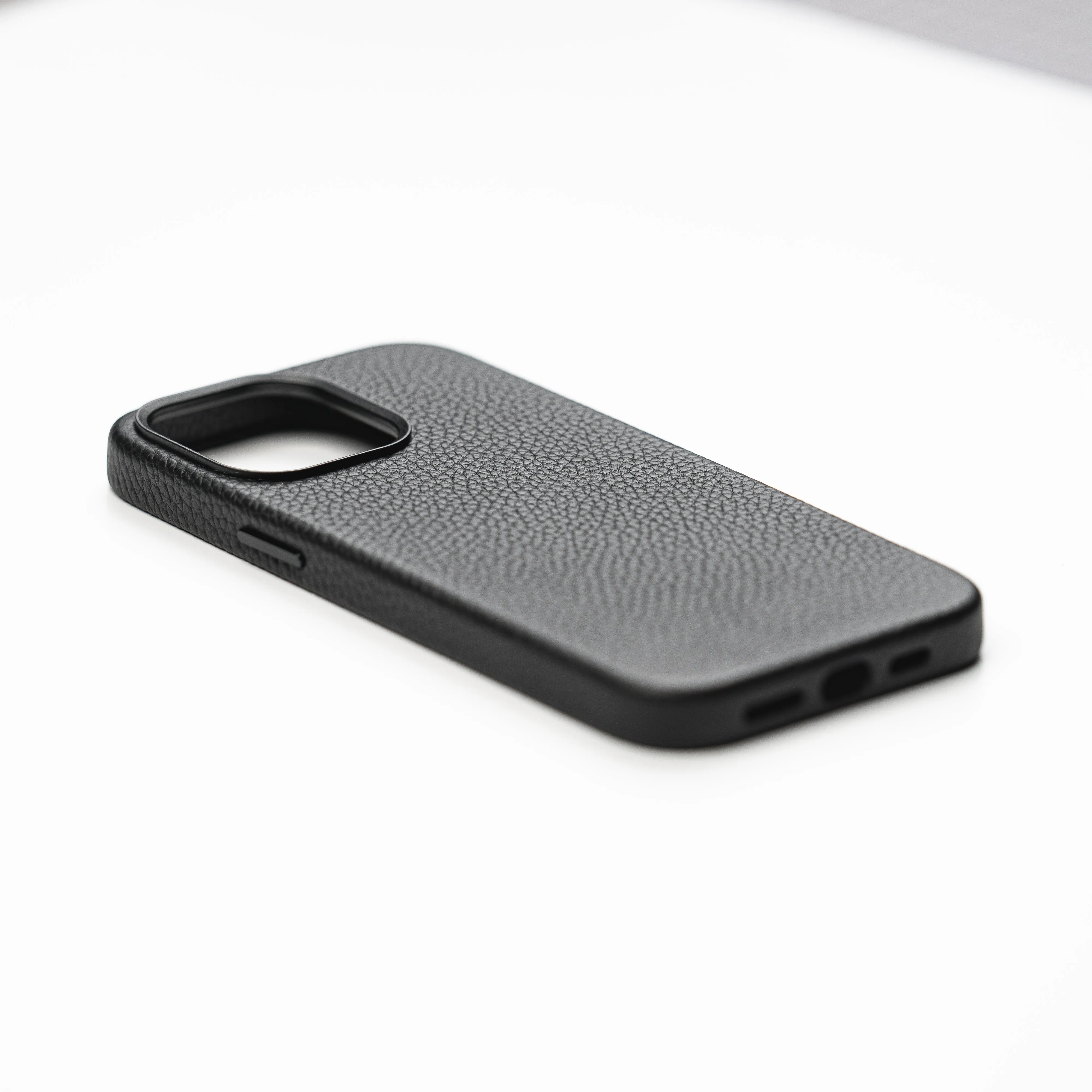 Pebble Leather iPhone 15 Plus Case