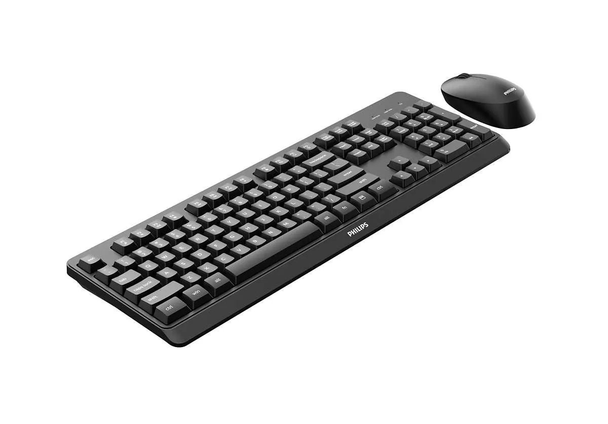 Philips 3000 Series Spt6307bl - Keyboard And Mouse Set - Wireless - 2.4 Ghz - Qwerty - Black