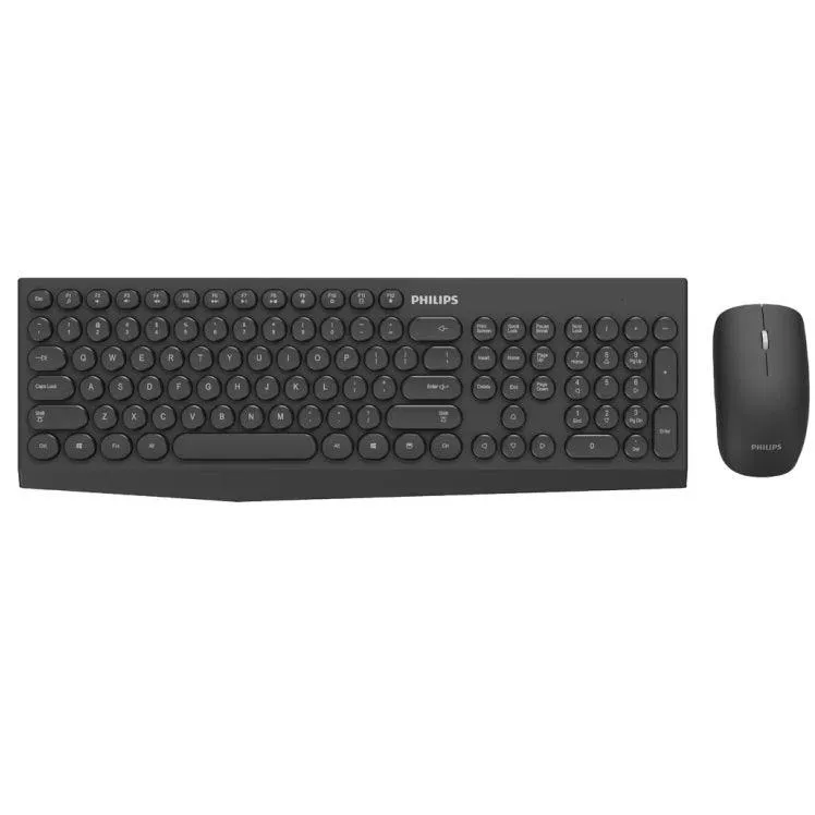 Philips Wireless Keyboard & Mouse Combo 2.4 GHz Black