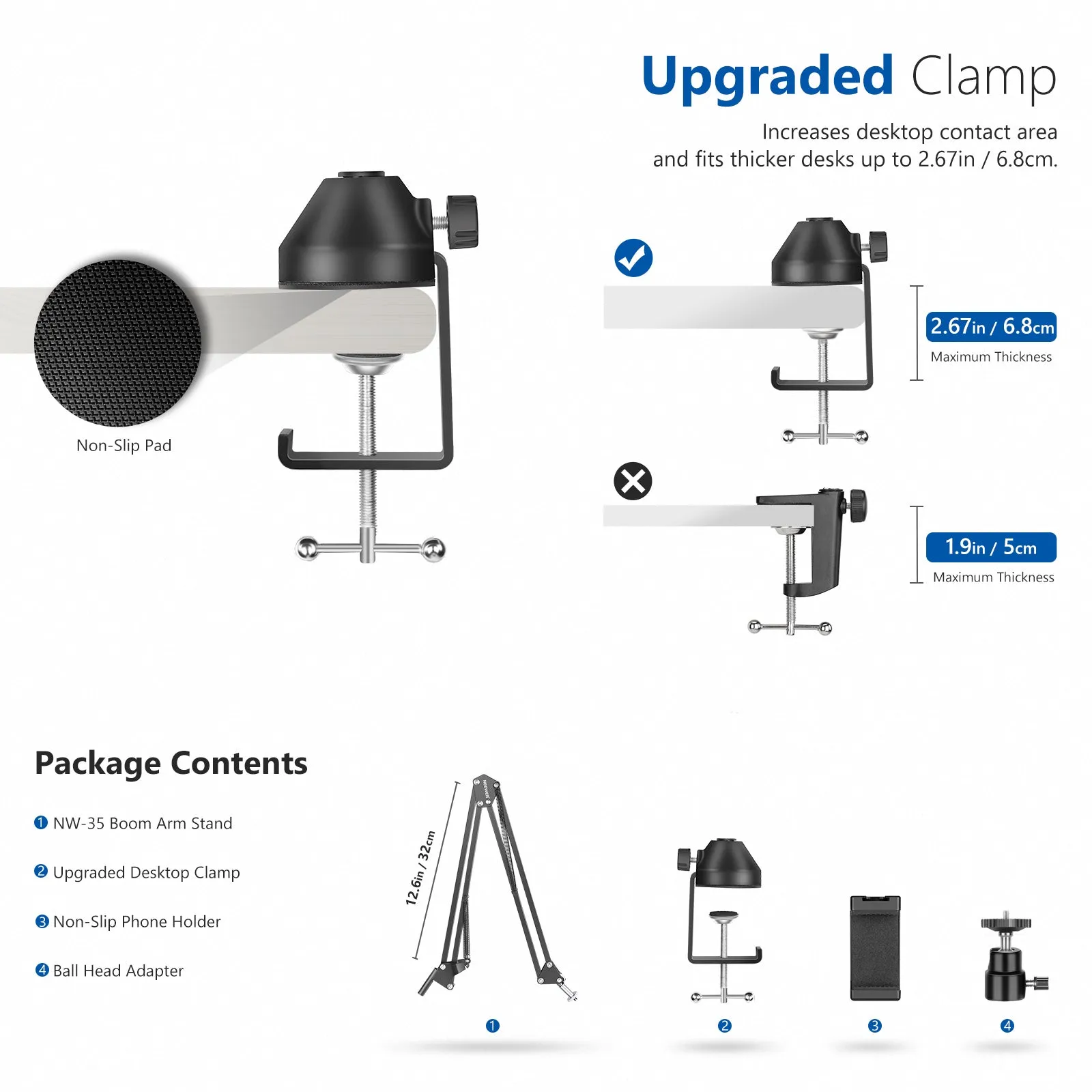 Phone And Tablet Long Arm Stand