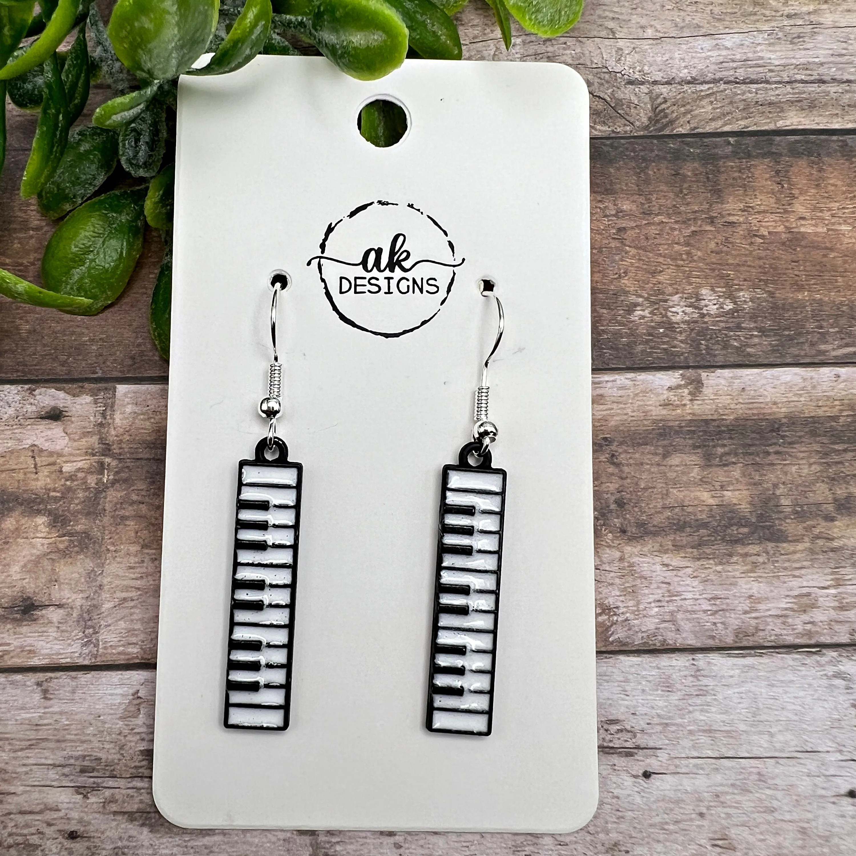 Piano Keyboard Music Theme  Earrings, Hypoallergenic Gift for Musicians and Band Members