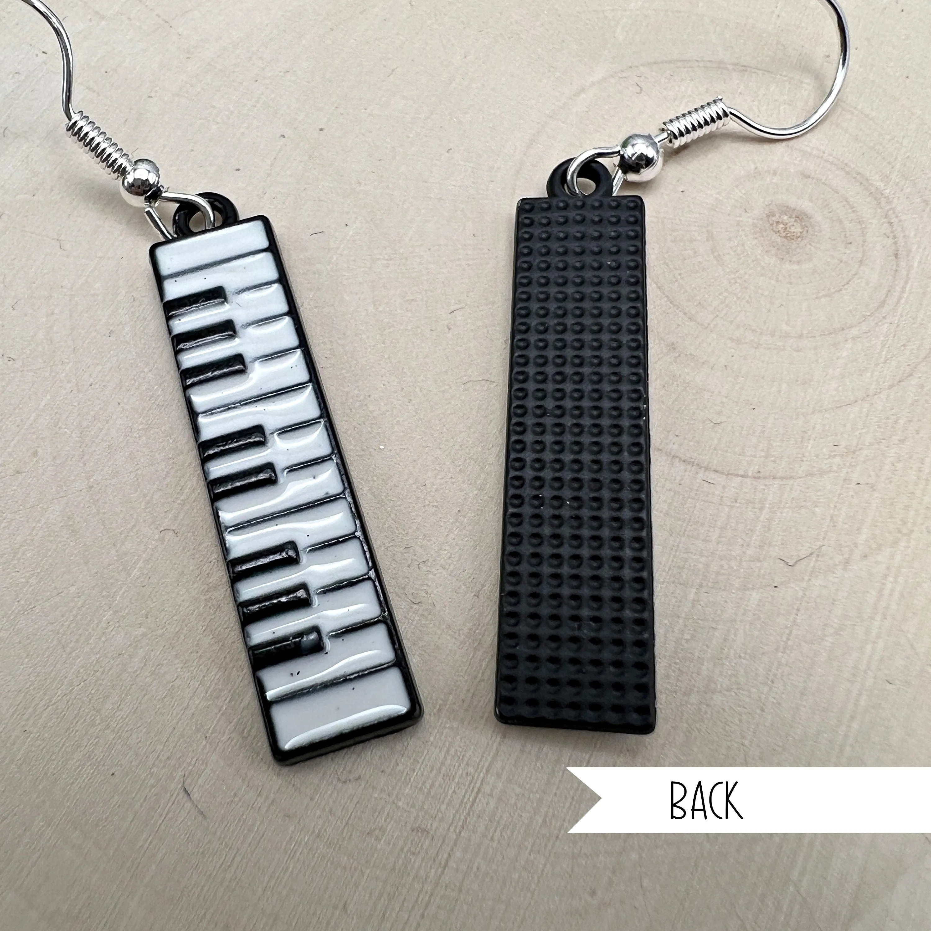 Piano Keyboard Music Theme  Earrings, Hypoallergenic Gift for Musicians and Band Members