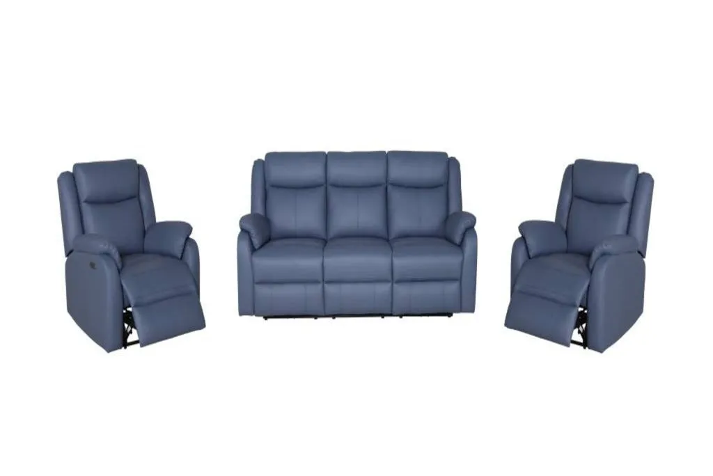 Pinnacle Leather 3ERER 2ER ER Electric Recliner Kit -Marine Blue