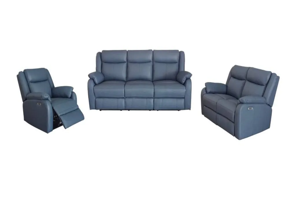 Pinnacle Leather 3ERER 2ER ER Electric Recliner Kit -Marine Blue