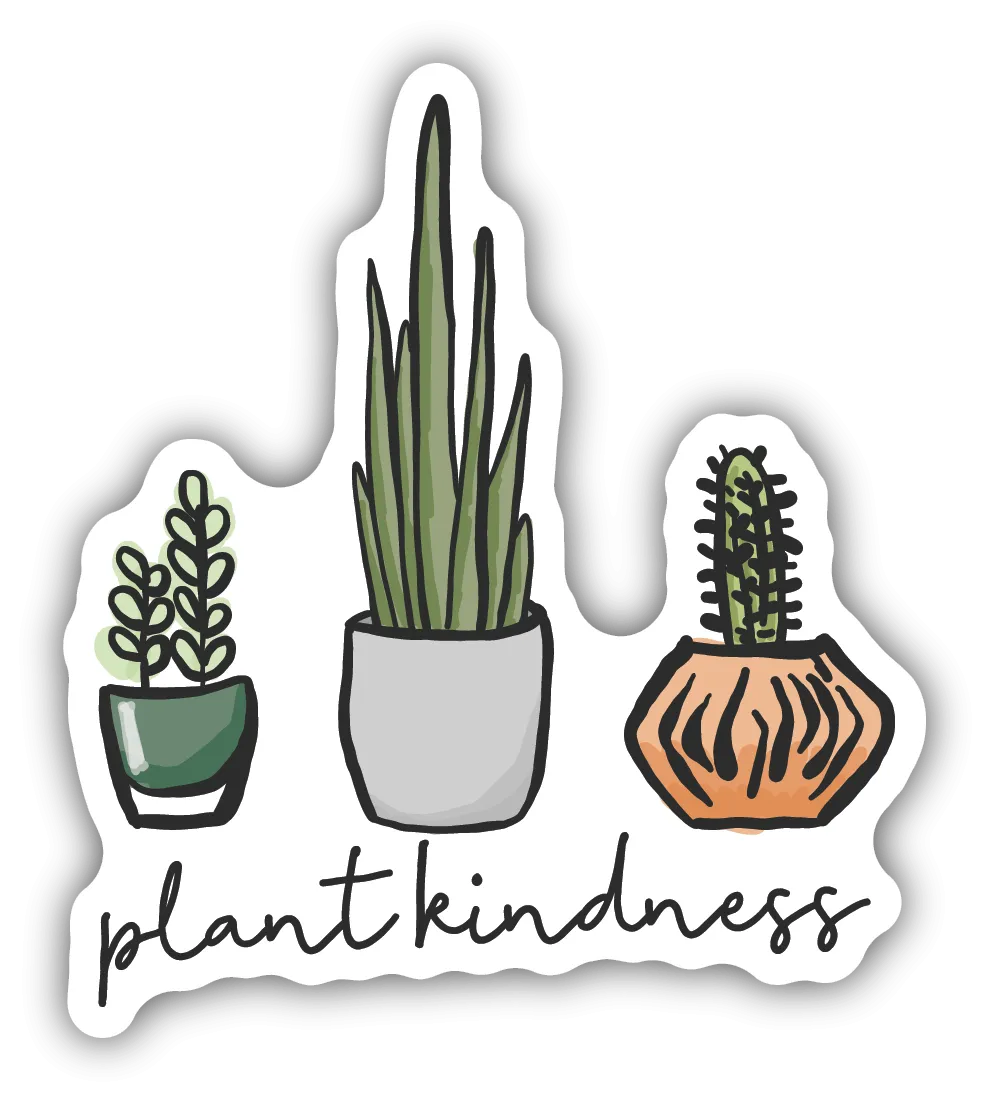 Plant Kindness Pots Vinyl Sticker