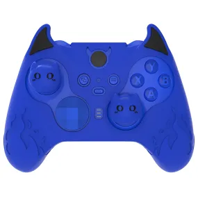 PlayVital Cute Demon Silicone Case Cover for Xbox Elite Wireless Controller Series 2, Kawaii Anti-Slip Shockproof Controller Skin Grip for Xbox Elite Series 2 Core with Thumb Grip Caps- Blue - UQNE2P003