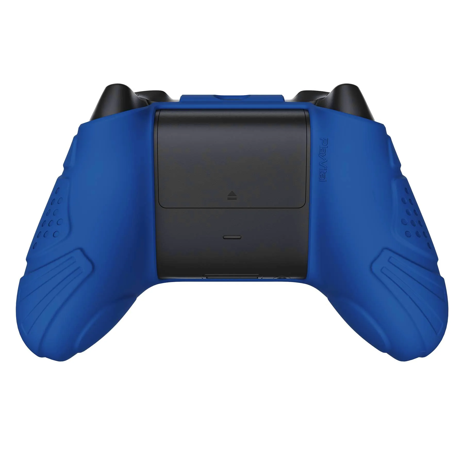 PlayVital Guardian Edition Blue Ergonomic Soft Anti-slip Controller Silicone Case Cover, Rubber Protector Skins with Black Joystick Caps for Xbox Series S and Xbox Series X Controller - HCX3008