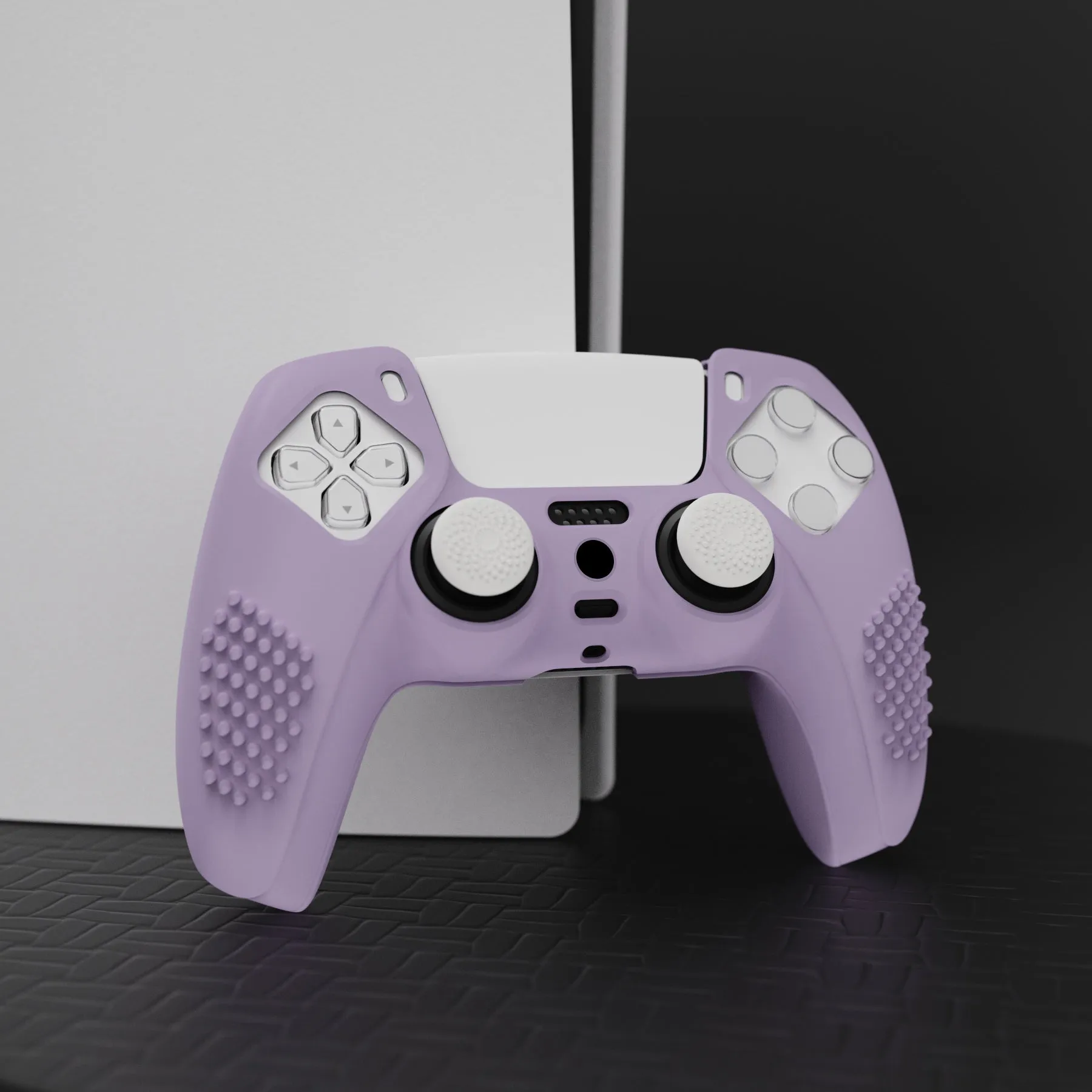 PlayVital Mauve Purple 3D Studded Edition Anti-slip Silicone Cover Skin for  5 Controller, Soft Rubber Case Protector for PS5 Wireless Controller with 6 White Thumb Grip Caps - TDPF009