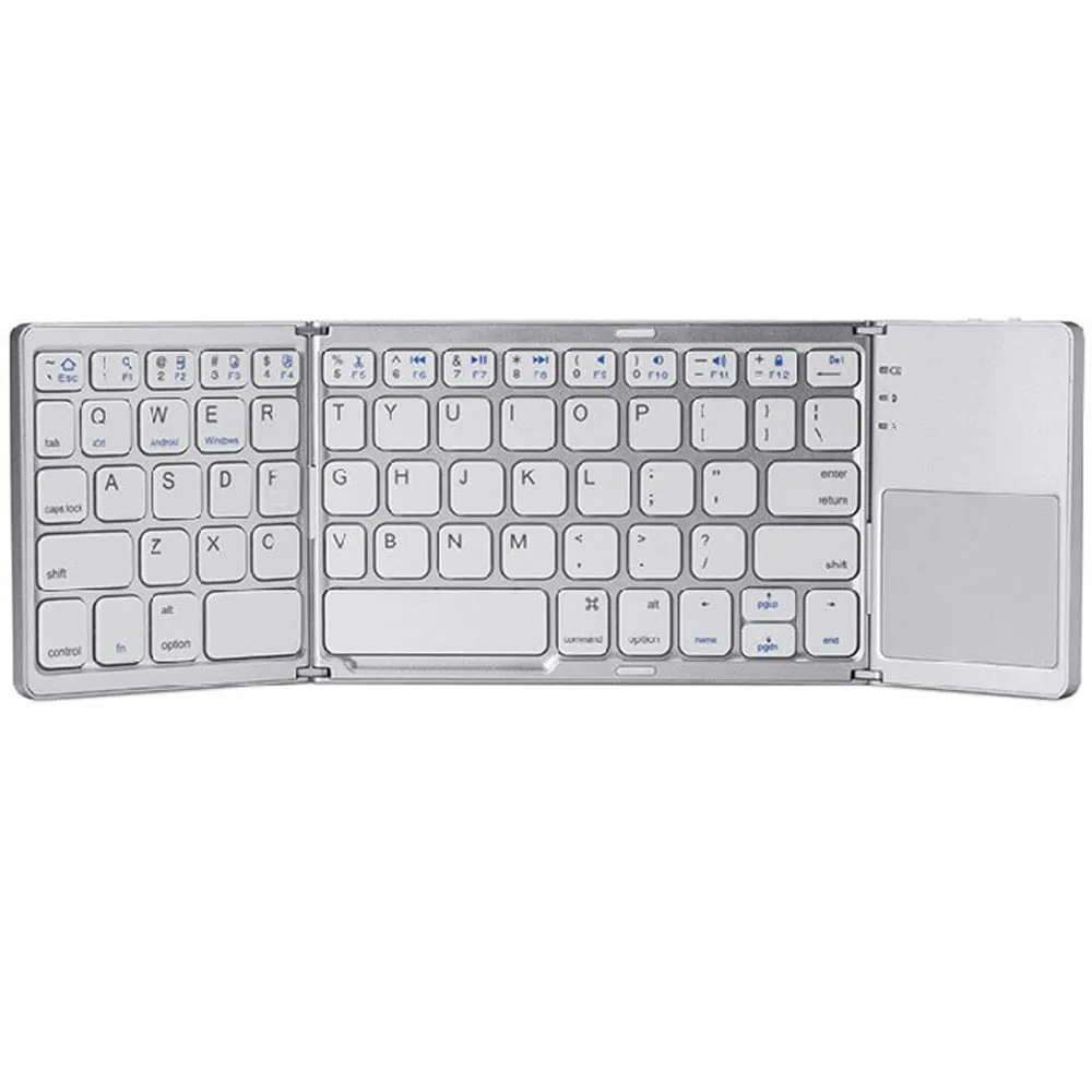 Portable Mini Three Folding Bluetooth Keyboard