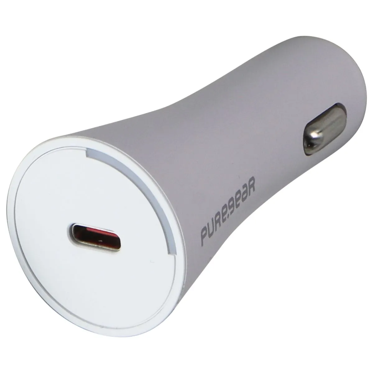 PureGear LightSpeed (30-Watt) Single Port USB-C Car Charger/Adapter - White